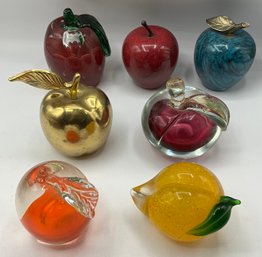 Apple Fruit Glass Paperweights