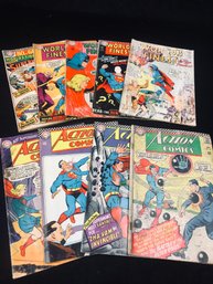 World's Finest And Action Comics Comic Books Lot Circa 1960s - Superman And Batman Together - DC Comics