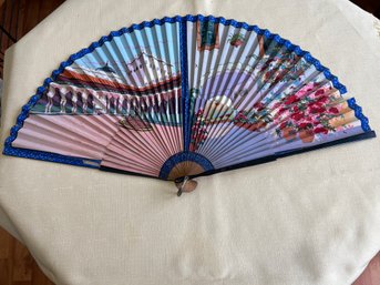 Vintage Hand-Painted Greek Hand Fan