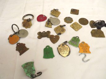 Vintage Worcester Dog Tags Brass