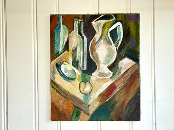 Still Life With Hourglass Pitcher & Bottles