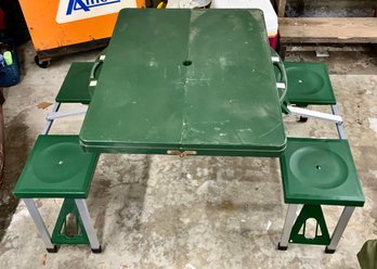 Vintage Folding Childs Picnic Table ~ Folds Into Carrying Case ~