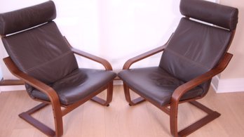 GREAT PAIR OF VINTAGE POANG LOUNGE CHAIRS BY NOBORU NAKAMURA FOR IKEA