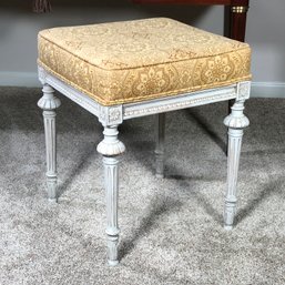 (2 OF 2) Spectacular French Louis XVI Style Stool - Paid $1,300 Each Including Kravet Custom Upholstery