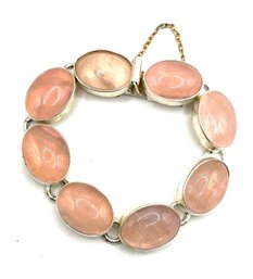 Gorgeous AIS Solid Sterling Silver Rose Quartz Bracelet