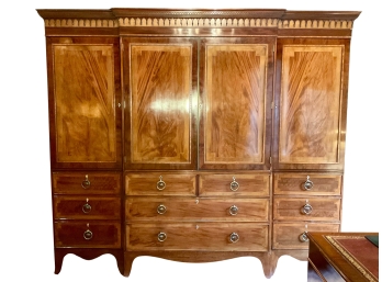 Mansion Size Mahogany Library Cabinet