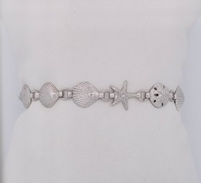 Sterling Silver Nautical Sea Shell Bracelet