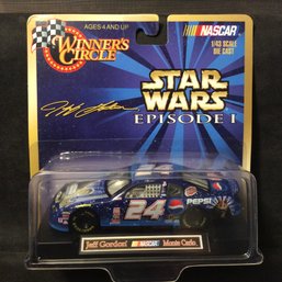 1999 Hasbro Star Wars Episode 1 NASCAR Jeff Gordon Die Cast New In Package - L