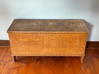 Antique Sponge Painted Blanket Chest