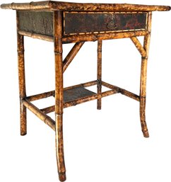 A 19th Century British Colonial Chinese Bamboo Writing Table, C. 1880s