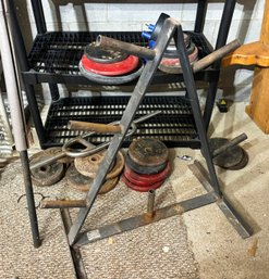 A Weight Rack And Weights