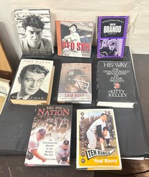 Ten Rings, Red Sox Nation, Frank Sinatra Biography, John Wayne The Life & Legend, Marlon Brando. LP/c1