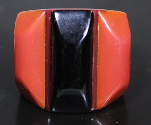 Vintage 1930s Plastic Ring Multi Colored Size 7