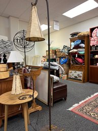 Two Animal Hide Shade Lamps