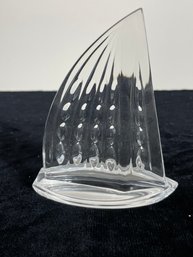 Waterford Ireland Crystal Sailboat Ship Paperweight