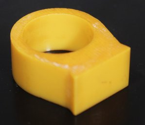 Ivory Colored Bakelite Plastic Ring Size 6