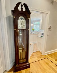 1980s Cherry Grandfathers Clock - Trend Clocks By Sligh