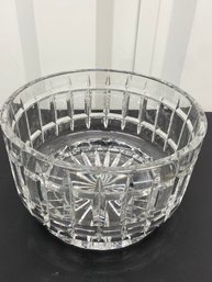 Dresdan  Crystal Bowl Signed 8in No Chips