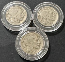 Lot Of 3 Buffalo Nickels