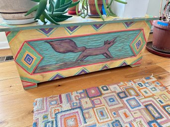 Carved Hand Painted Animal Trunk