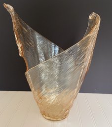 Dramatic Art Glass Free Form Vase