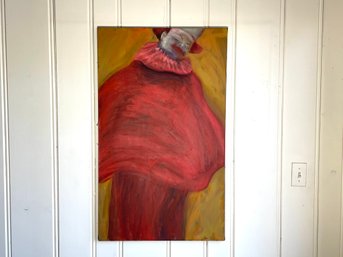 Clown In Red Cape, Signed