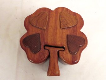 Wood Jewelry Hearts Box Puzzle