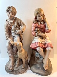 Holland Mold Pair Of Ceramic Statues