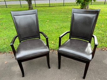 Pair Of Black Modern Armchairs