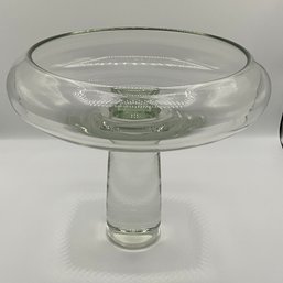 Beautiful Mouth-Blown Glass Pedestal Centerpiece Decorative Bowl