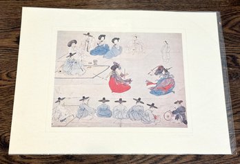 Two Women Dancing With Swords, Painting From The 'Hyewon Pungsokdo', C. 1805.