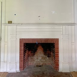 An Antique  Fluted Wood Mantel/ Surround - Breakfast Room