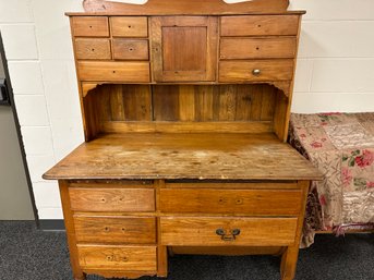 Antique  Opossum Belly Kitchen Hutch