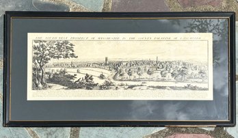 An Antique English Countryside Etching - Lancaster
