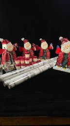 Christmas Candle Lot With Wrapping Paper