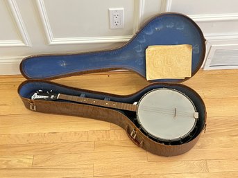 Vintage Kay Banjo In Case