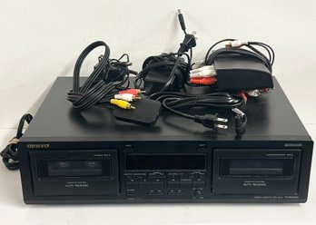 Onkyo Stereo Cassette Tape Deck With Accessories