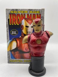 'silver Age Iron -man' - Limited Edition 5 1/2' Resin Mini-bust By Randy Bowen.