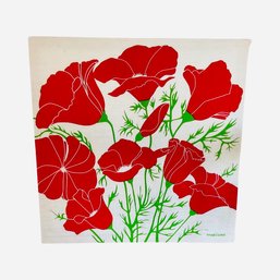 Marushka Red Poppies Art Screen Print 1971