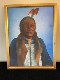 SIGNED OIL ON CANVAS OF A NATIVE AMERICAN GENTLEMAN