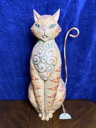 Jim Shore Heartwood Creek Painted Cat Statue