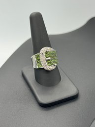 Wonderful Buckle Cocktail Ring In Sterling Silver