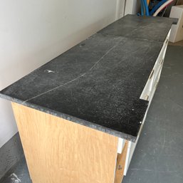 A Pair Of Black Stone Countertops
