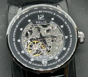 Men's RELIC Automatic Wristwatch- Skeletal Dial