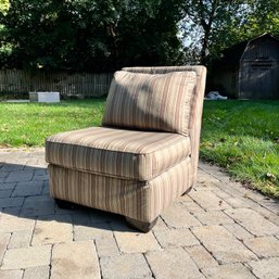 A Striped Slipper Chair *** NOTE PICK UP INFO