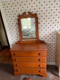 Vintage Dresser With Mirror