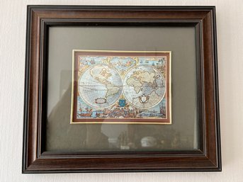 'Nova Totius Terrarum Orbis Tabula' Foil Map Of The World