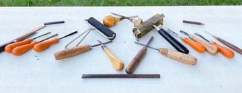 Assorted Chisels And Hand Tools