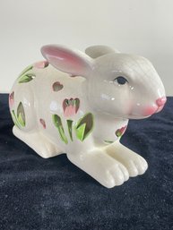 Ceramic Floral Tulip Easter Bunny