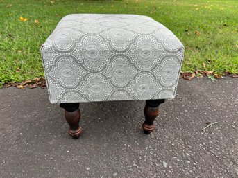 Square Footstool On Turned Wooden Legs